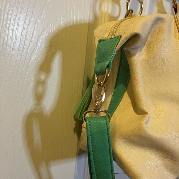 Revolution Couture synthetic leather Teal &Cream Handbag shoulder/crossbody.bag. - Picture 4 of 12